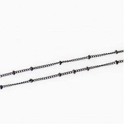Station Necklace - 17-19 inch adjustable - Black Tone